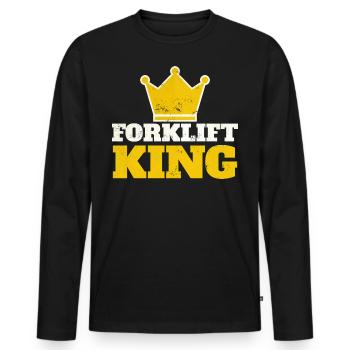 Forklift Kin - Männer Premium Bio Langarmshirt - Schwarz - Vorne - Nico (187cm)