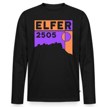 Elfer Berg Elferspitze Hike Normalweg Tirol - Men's Premium Organic Long Sleeve Shirt - black - Front - Nico (187cm)