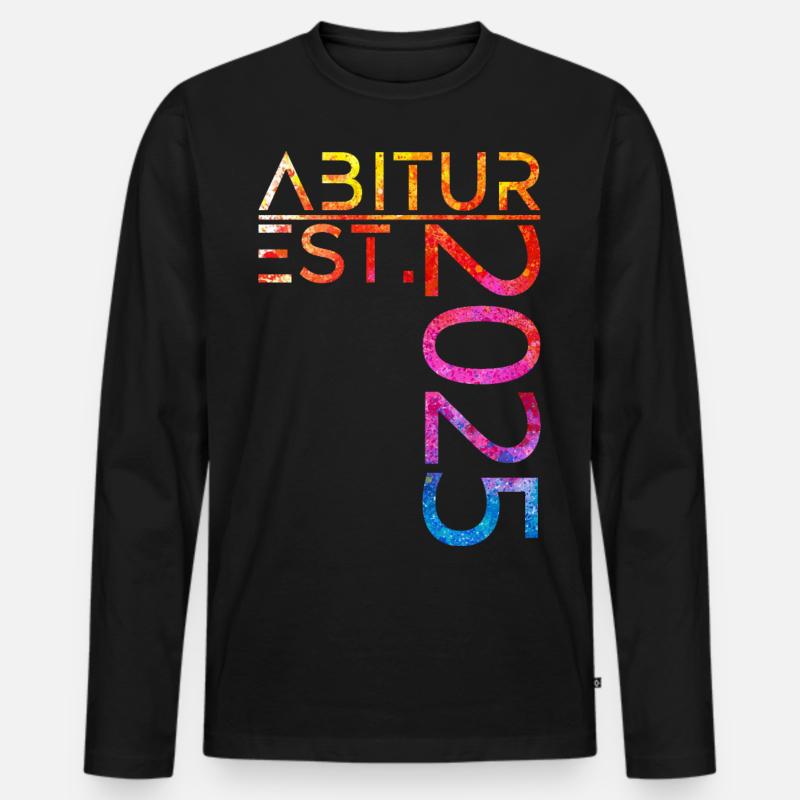 Abitur Est. 2025 - Männer Premium Bio Langarmshirt - Schwarz