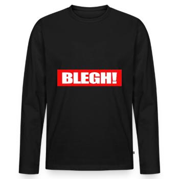 Live Laugh Blegh Heavy Metal Metalcore - T-shirt manches longues Premium bio Homme - noir - Devant - Nico (187cm)