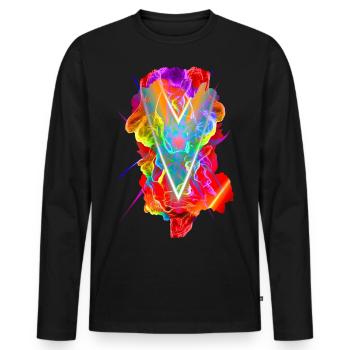 Beyond realty - T-shirt manches longues Premium bio Homme - noir - Devant - Nico (187cm)