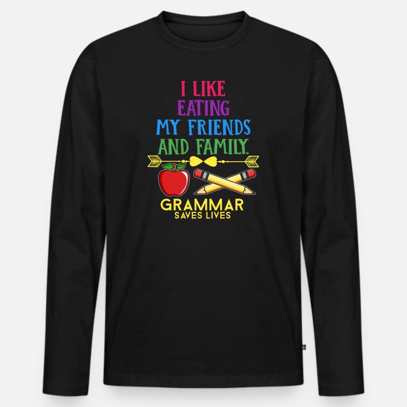 ESL Lehrer Englisch Lehrer - Männer Premium Bio Langarmshirt - Schwarz