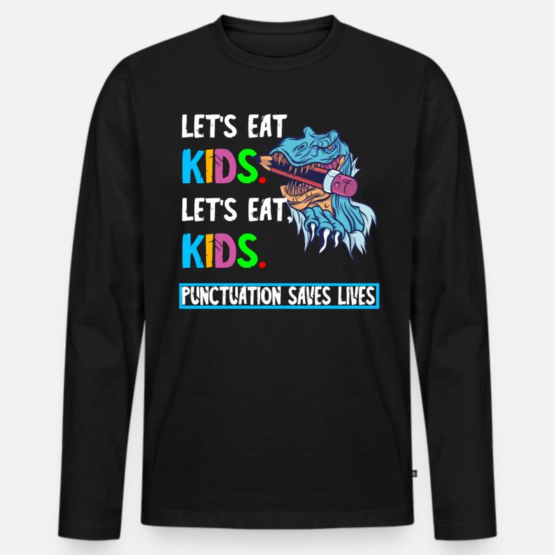 Grammatik Englischlehrer Englisch Sprache Lernen - Männer Premium Bio Langarmshirt - Schwarz