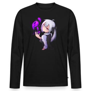 Anime dunkle Magierin - Männer Premium Bio Langarmshirt - Schwarz - Vorne - Nico (187cm)