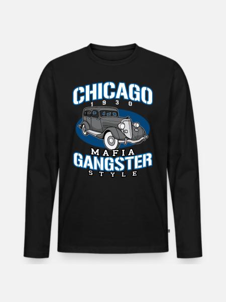 Mafia Chicago USA - Men's Premium Organic Long Sleeve Shirt - black