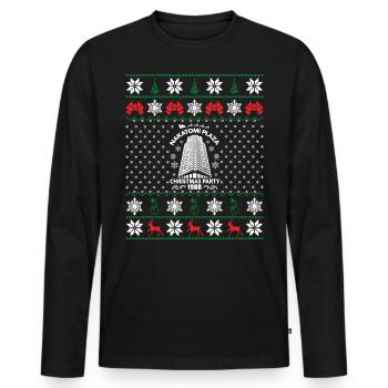 Nakatomi Plaza Christmas Party 1988 Ugly Christmas - Men's Premium Organic Long Sleeve Shirt - black - Front - Nico (187cm)