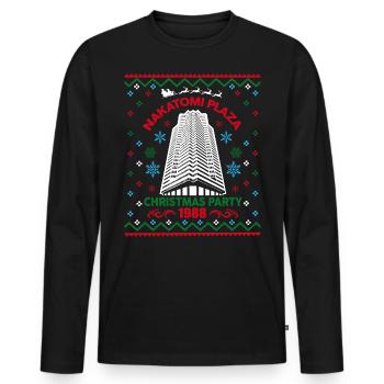 Nakatomi Plaza Christmas Party 1988 Ugly Christmas - Men's Premium Organic Long Sleeve Shirt - black - Front - Nico (187cm)