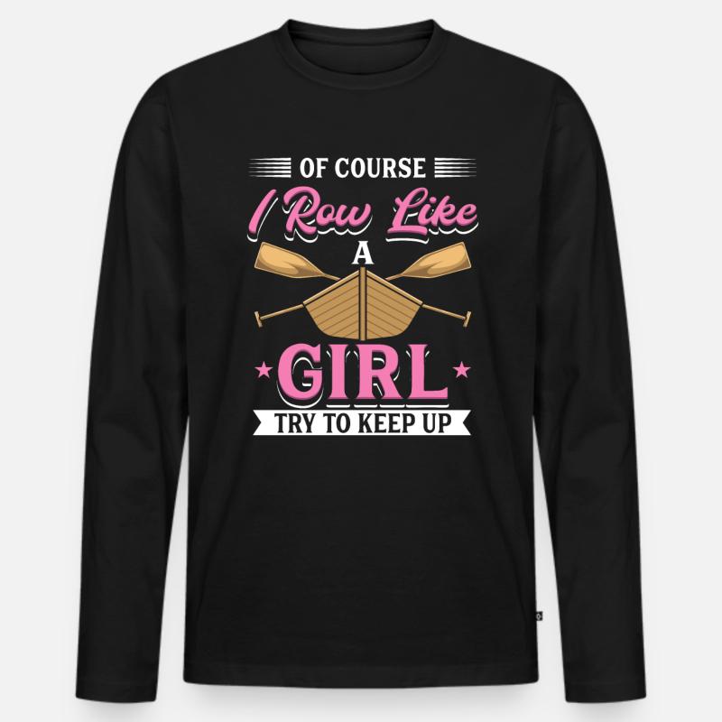 Je rame comme une rameuse - T-shirt manches longues Premium bio Homme - noir