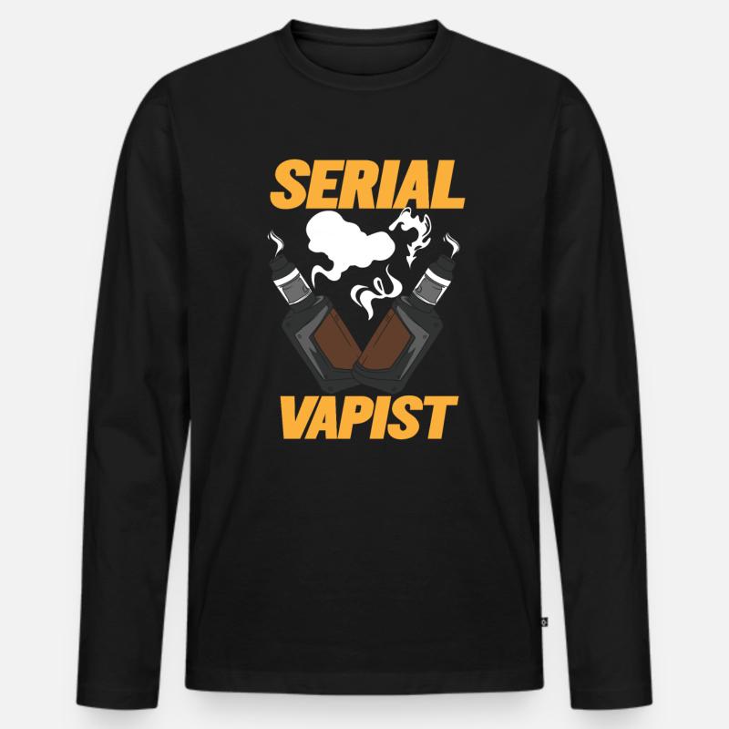 Vaping Serial Vapist E-zigarette - Männer Premium Bio Langarmshirt - Schwarz