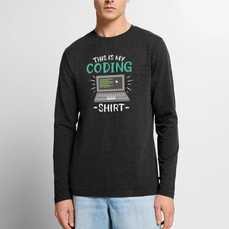 This is my Coding Shirt Coder Men's Premium Organic Long Sleeve Shirt