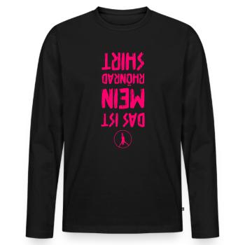 Rhönrad Cyr Wheel Sport Turnen Geschenk - Männer Premium Bio Langarmshirt - Schwarz - Vorne - Nico (187cm)