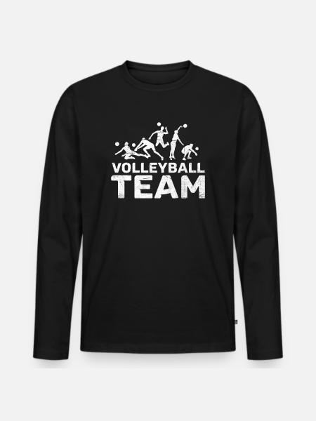 Volleyball team - Men's Premium Organic Long Sleeve Shirt - black