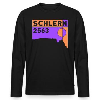 Sciliar Sciliar Dolomites altitude randonnée Tyrol du Sud - T-shirt manches longues Premium bio Homme - noir - Devant - Nico (187cm)