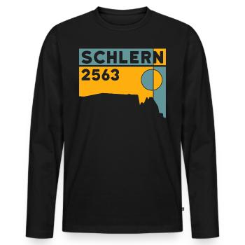 Sciliar Sciliar Dolomites altitude randonnée Tyrol du Sud - T-shirt manches longues Premium bio Homme - noir - Devant - Nico (187cm)