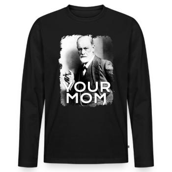 Conflit d'Œdipe complexe de Freud Oedipe - T-shirt manches longues Premium bio Homme - noir - Devant - Nico (187cm)