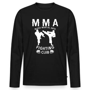 MMA Fighter Athlète d'arts martiaux mixtes - T-shirt manches longues Premium bio Homme - noir - Devant - Nico (187cm)