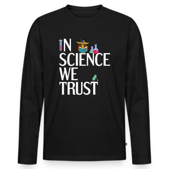 Teacher Researcher Science Scientist - Men's Premium Organic Long Sleeve Shirt - black - Front - Nico (187cm)