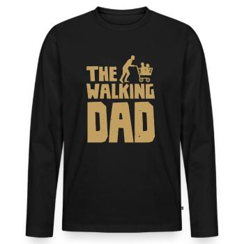 Twin Dad Twin Father Dad Dad Twins - Men's Premium Organic Long Sleeve Shirt - black - Front - Nico (187cm)