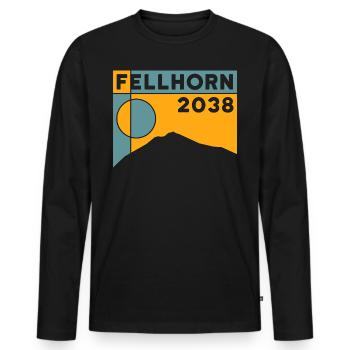 Fellhorn Fleurs Randonnée Randonnée Allgäu Souvenirs - T-shirt manches longues Premium bio Homme - noir - Devant - Nico (187cm)