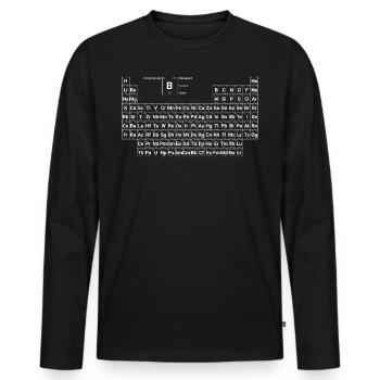 Periodensystem - Männer Premium Bio Langarmshirt - Schwarz - Vorne - Nico (187cm)