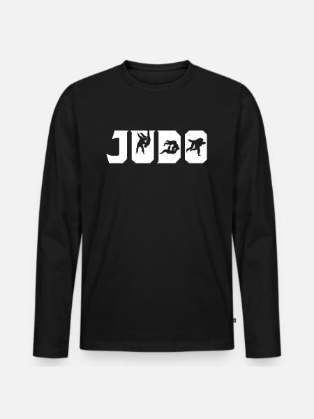 Judo T-shirt - Men's Premium Organic Long Sleeve Shirt - black