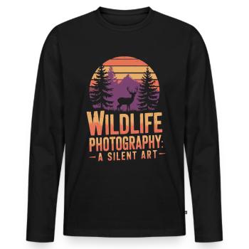 Wildlife Photography Nature Photography Photography - Men's Premium Organic Long Sleeve Shirt - black - Front - Nico (187cm)