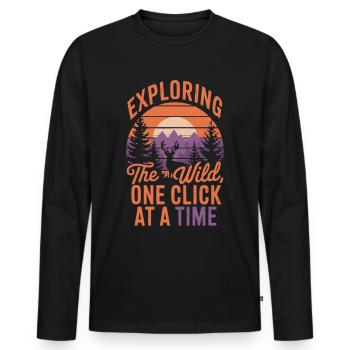 Wildlife Photography Nature Photography Photography - Men's Premium Organic Long Sleeve Shirt - black - Front - Nico (187cm)