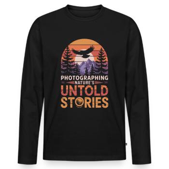 Wildlife Photography Nature Photography Photography - Men's Premium Organic Long Sleeve Shirt - black - Front - Nico (187cm)