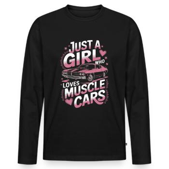 American Mucle Car Racing Car - Men's Premium Organic Long Sleeve Shirt - black - Front - Nico (187cm)