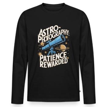 Astronomie Astrofotografie Teleskop - Männer Premium Bio Langarmshirt - Schwarz - Vorne - Nico (187cm)