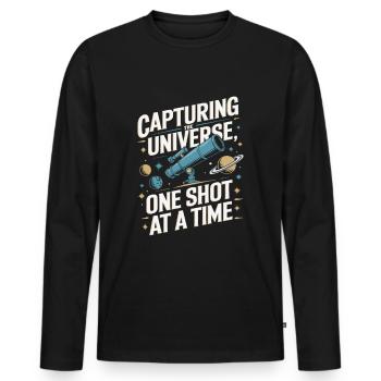 Astronomie Astrofotografie Teleskop - Männer Premium Bio Langarmshirt - Schwarz - Vorne - Nico (187cm)