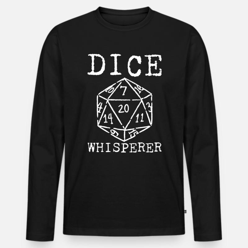 Dice Whisperer 2 - Männer Premium Bio Langarmshirt - Schwarz