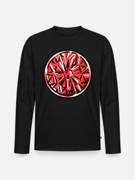 Diamond Gemstone - Men's Premium Organic Long Sleeve Shirt - black