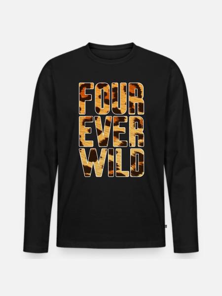 Four Ever Wild 27 - Männer Premium Bio Langarmshirt - Schwarz