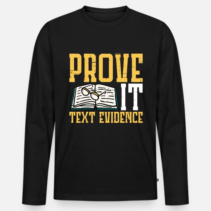 Prove It, Text Evidence 21 - Männer Premium Bio Langarmshirt - Schwarz