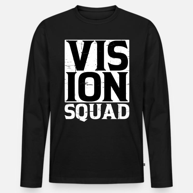 Vision Squad 4 - Männer Premium Bio Langarmshirt - Schwarz