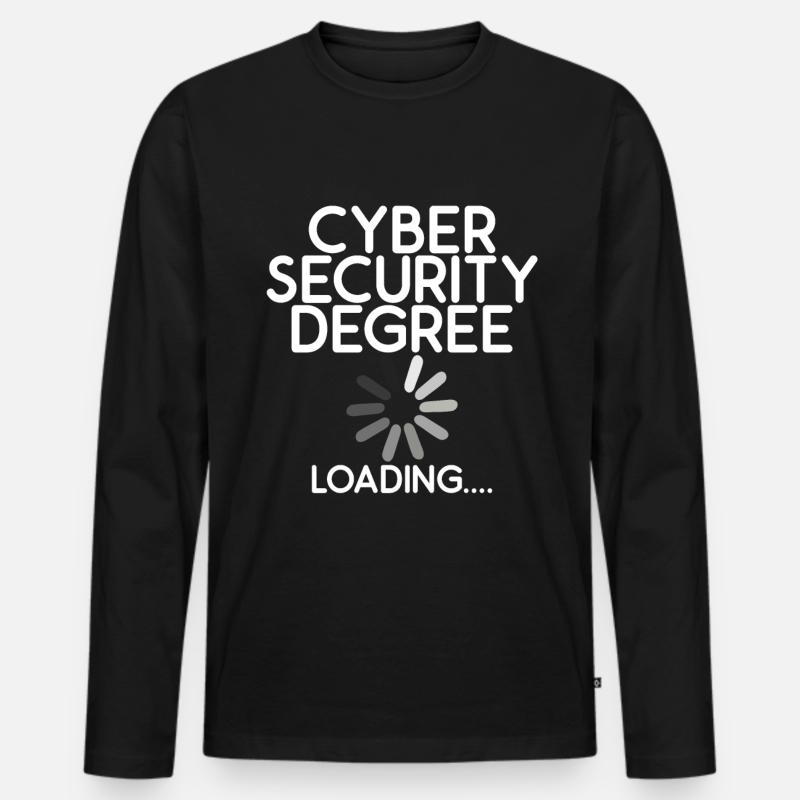 Cyber Security Degree Loading 2 - Männer Premium Bio Langarmshirt - Schwarz