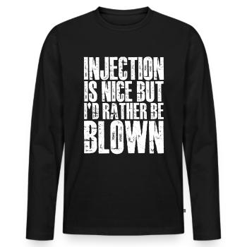 L’injection est agréable mais je préfère être soufflé 4 - T-shirt manches longues Premium bio Homme - noir - Devant - Nico (187cm)