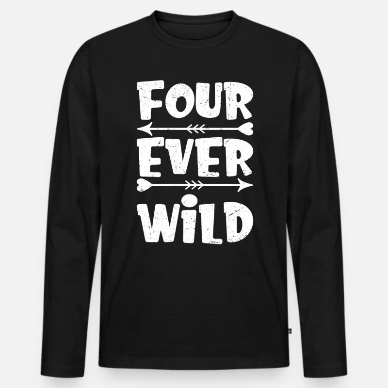 Four Ever Wild 36 - Männer Premium Bio Langarmshirt - Schwarz