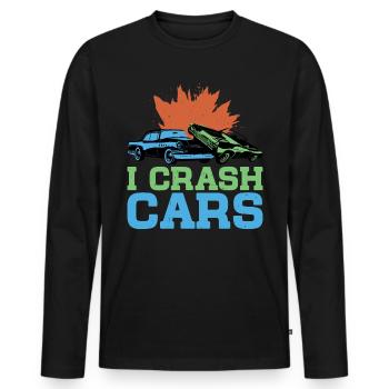 I Crash Cars 6 - Männer Premium Bio Langarmshirt - Schwarz - Vorne - Nico (187cm)