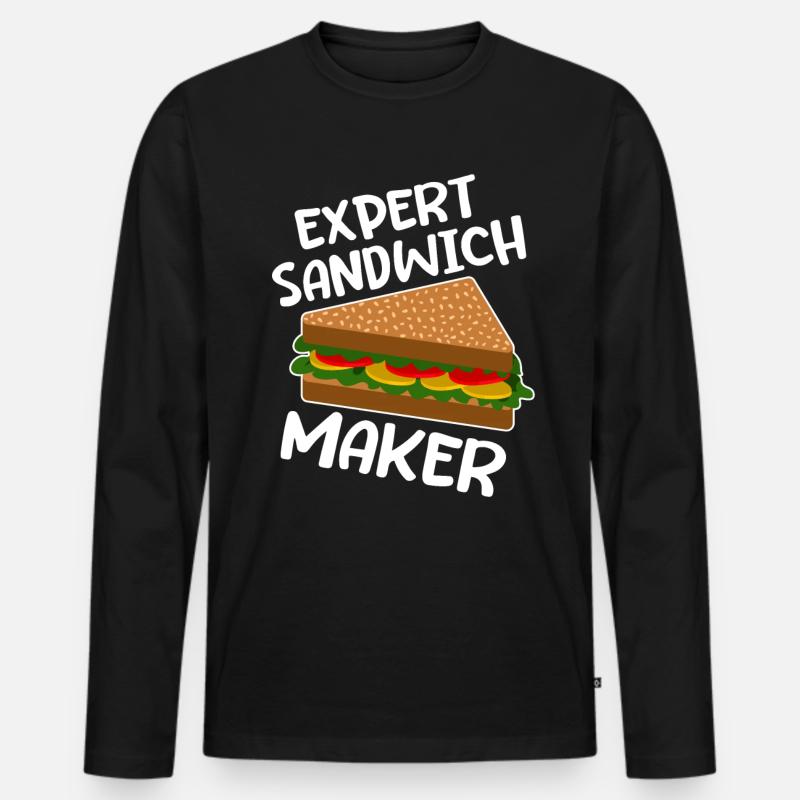 Expert Sandwich Maker 2 - Männer Premium Bio Langarmshirt - Schwarz