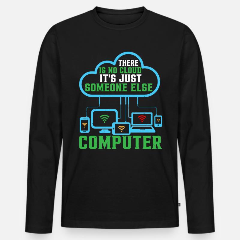 There Is No Cloud 17 - Männer Premium Bio Langarmshirt - Schwarz