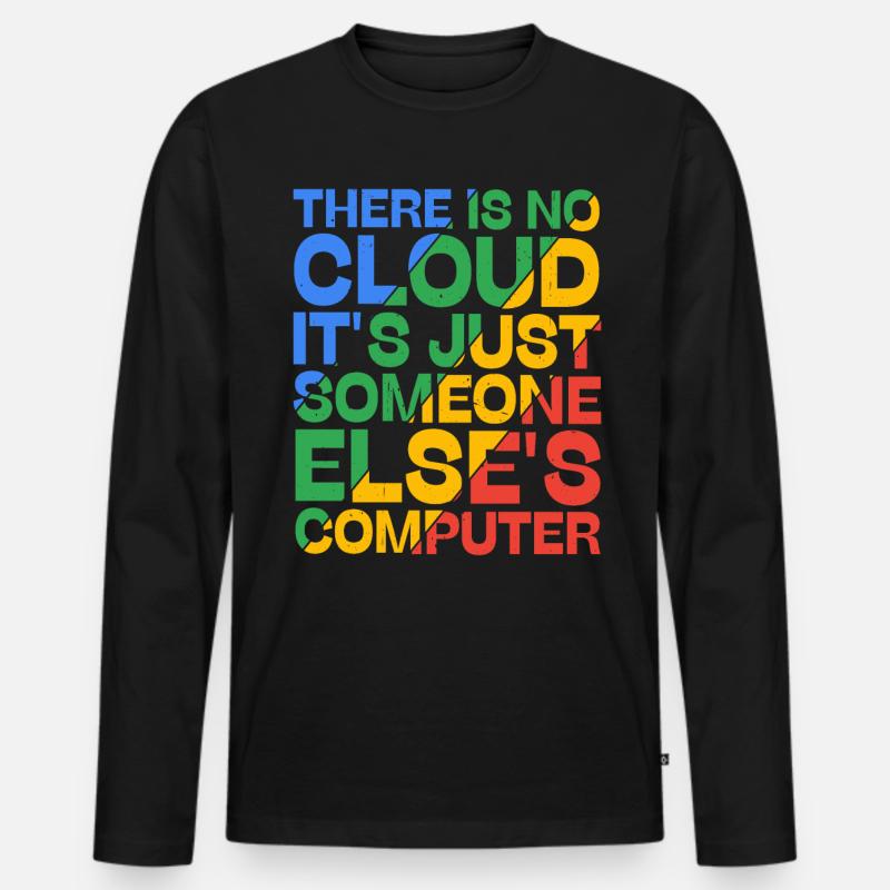 There Is No Cloud 19 - Männer Premium Bio Langarmshirt - Schwarz