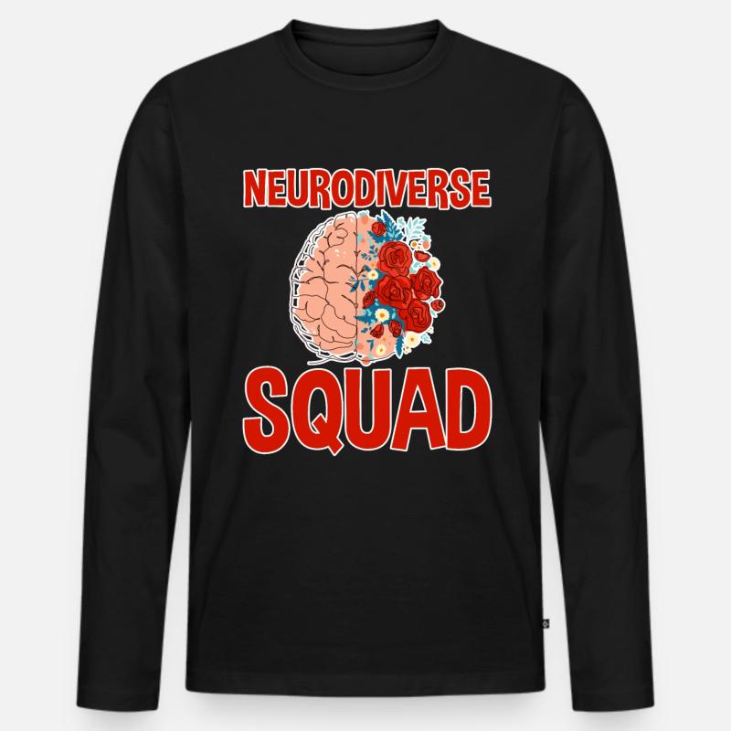 Neurodiverse Squad 2 - Männer Premium Bio Langarmshirt - Schwarz