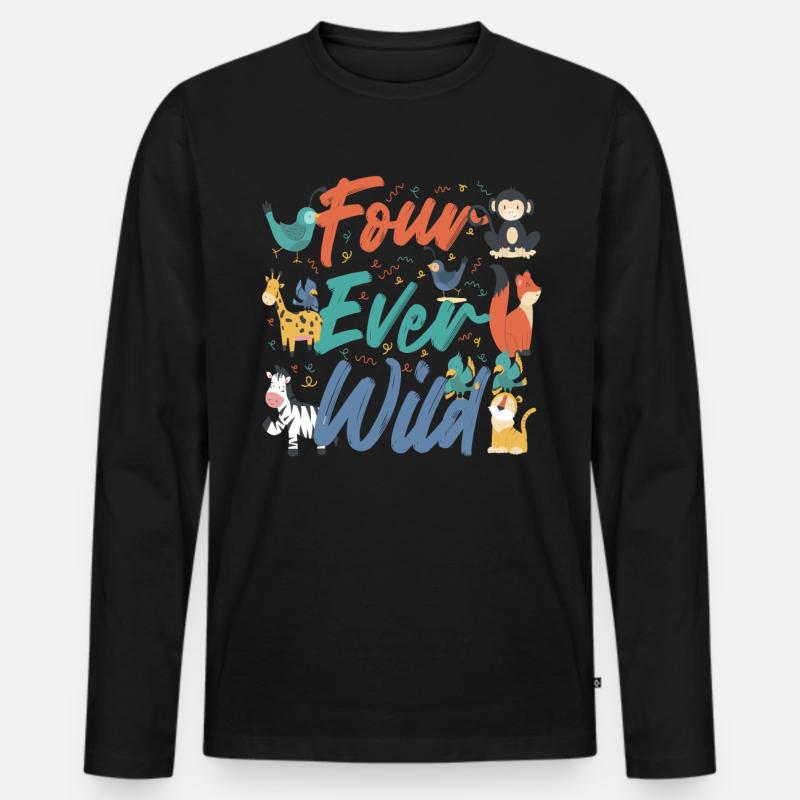 Four Ever Wild 51 - Männer Premium Bio Langarmshirt - Schwarz