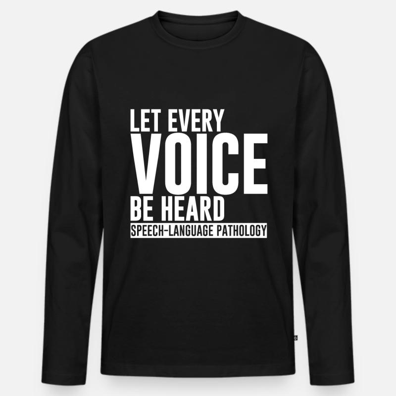 Let Every Voice Be Heard - Männer Premium Bio Langarmshirt - Schwarz