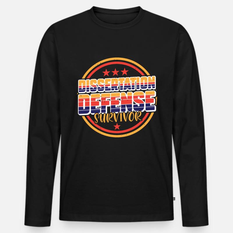 Dissertation Defense Survivor 7 - Männer Premium Bio Langarmshirt - Schwarz