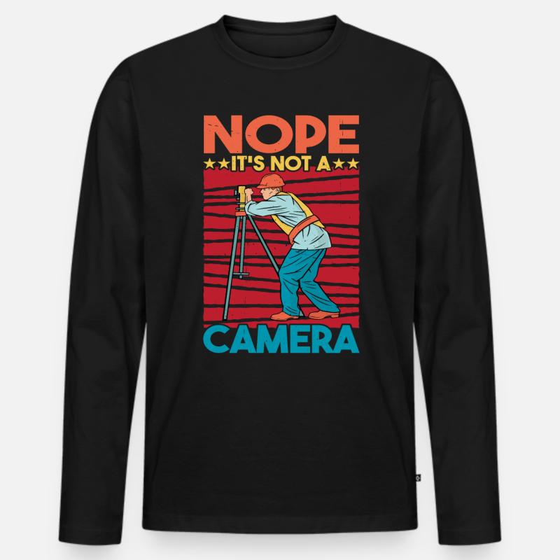 Nope, It's Not A Camera - Men's Premium Organic Long Sleeve Shirt - black