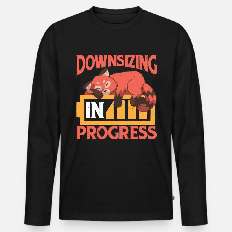 Downsizing In Progress 24 - Men's Premium Organic Long Sleeve Shirt - black