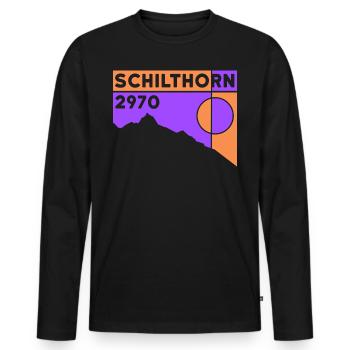 Schilthorn Ski Tour Randonnée Randonnée Souvenir - T-shirt manches longues Premium bio Homme - noir - Devant - Nico (187cm)